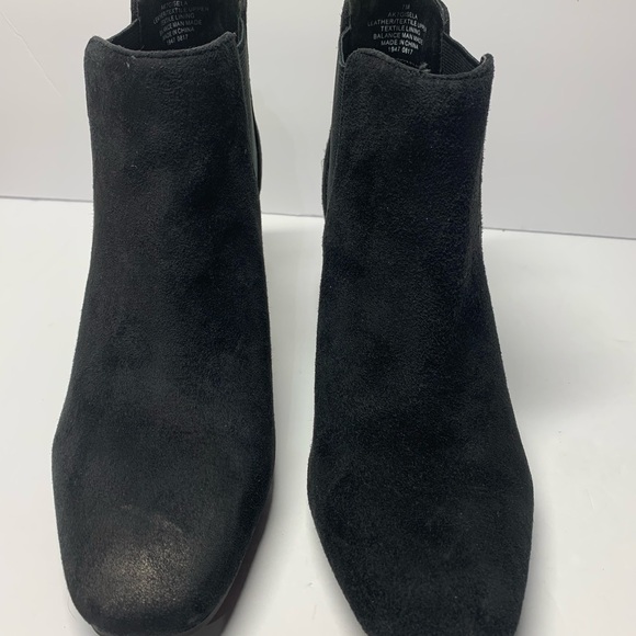 Anne Klein 7M Black Suede Leather Boots Gisela - Picture 2 of 15